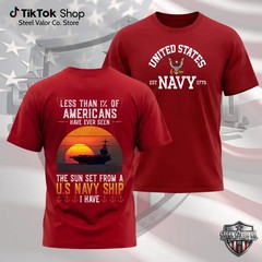 United States Navy Shirt, U.S. Navy EST 1775 Tee, Less Than 1% Of Americans