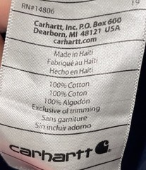 Mens Carhartt Vintage 2013 Long Sleeve Original Fit T-shirt Navy Blue Size L