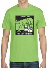 Adult DryBlend® T-Shirt – ( T-REX FAIL , CAN’T DRUM – HUMOR / NOVELTY)