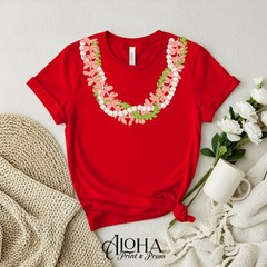Hawaiian Lei Shirt – Plumeria & Pikake Floral Tee