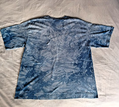 White Tiger T-Shirt Size L Large All Over Tie Dyed Gildan Ultra Cotton Blue