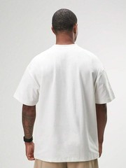 ARC Men’s Oversized Drop Shoulder Tee, Heavyweight Casual Gym Streetwear