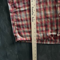 Vintage Brill Flannel Shirt Men’s Medium Red 1960s Cotton Loop Collar