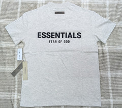 Fear of God Essentials Tee Light Oatmeal Men’s XS Oversized T-Shirt NWT SS22