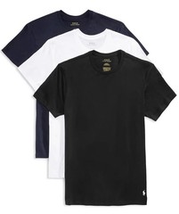 Polo Ralph Lauren Navy White Black Crew Neck T-Shirts Classic Fit 3 Pack Men’s M