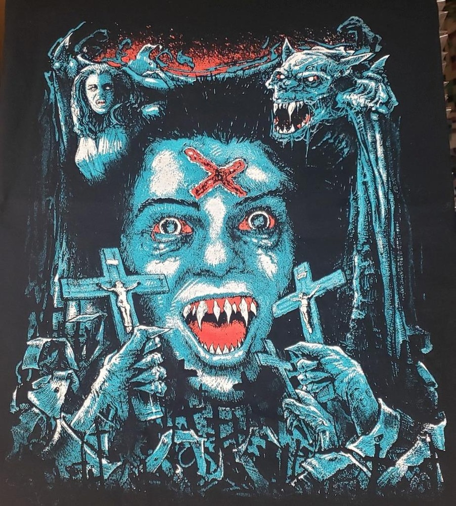 Fright Night Blue and Red Tone Shirt Black
