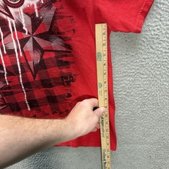 Carbon Shirt Adult Large Red Crewneck Affliction Style Skater Grunge Faded Y2K