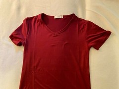 Men’s V-Neck T-Shirt Medium Slim Fit NWOT , stretchy, dark red