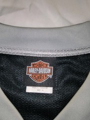 Harley-Davidson Men’s Black V-Neck Skull Jersey T-Shirt Embroidered Logo XL