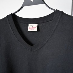 UNUSED, GOODWEAR CUFF AND HEM RIB heavyweight t-shirt made in USA, black, size L