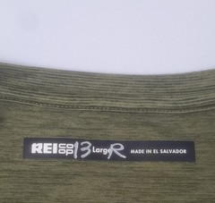REI Co-op Graphic Performance T-Shirt Men Size Large Heather Green Outdoor Adult