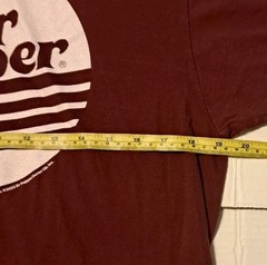 Drink Dr Pepper Logo Men’s Large Cotton T-Shirt Soda Logo Graphic Tee Luv Design