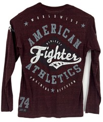American Fighter Mens XL Front Back Graphic Long Sleeve Shirt