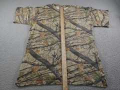 Vintage Camo Shirt Mens XL Brown Hunting Branches Camouflage Nature Outdoors