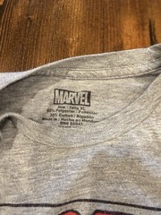Marvel Captain America Men’s Gray Long Sleeve Graphic Logo Crew Neck T-Shirt XL