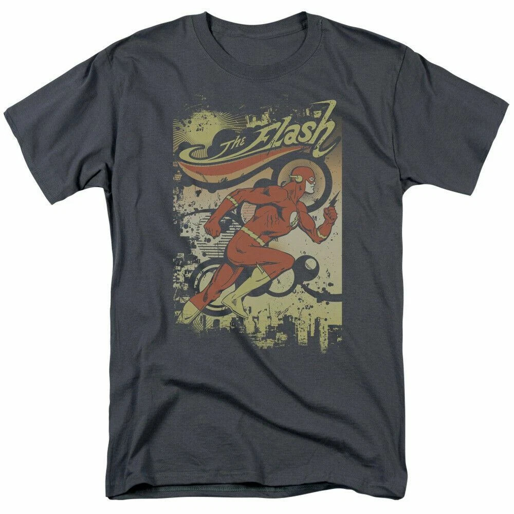 The Flash Just Passing Through Comic Book Unisex Charcoal T-shirt