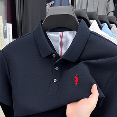100% Pure Cotton Short Sleeved Men’s Polo Shirt Summer Fashion High-end Brand Po