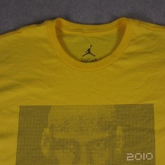 2010 Nike Air Jordan 25th Anniversary T Shirt Mens XL Yellow Jumpman Dallas READ