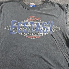 Vintage All Out Fan Apparel Shirt Mens XL Gray Carnival Ecstasy Tank Cruise 90s