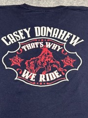Casey Donahew Blue DIstressed Band That’s Why We Ride Rodeo Cowboy Shirt Baggy L