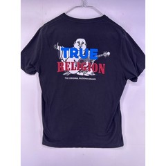 True religion black Tshirt Blue and red print Size Medium