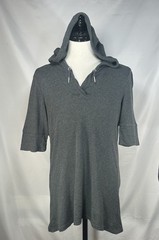Calvin Klein Cotton Pullover Drawstring Hoodie Mens Gray 2XL