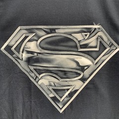 Official DC Comics Superman Men Adults Black Steel Contrast Graphic T-Shirt S