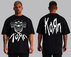 KORN KLOWN FRONT AND BACK PRINT HARD ROCK BLACK T SHIRTS MEN’S SIZES