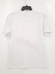 NWT Coofandy Mens Small White Short Sleeve Graphic Zip Across The Front T Shirt