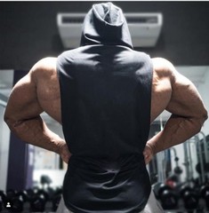 Gym singlets fitness- Men’s Tank Top for Workout – Stringer hoodie skull