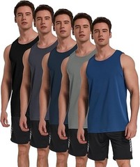 5 PACK Paquete Multiple Camisetas Tirantes Hombre Sin Mangas Comodas y con Estil