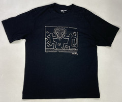 Uniqlo Keith Haring Art Graphic T-shirt Men Large Black Short Sleeve