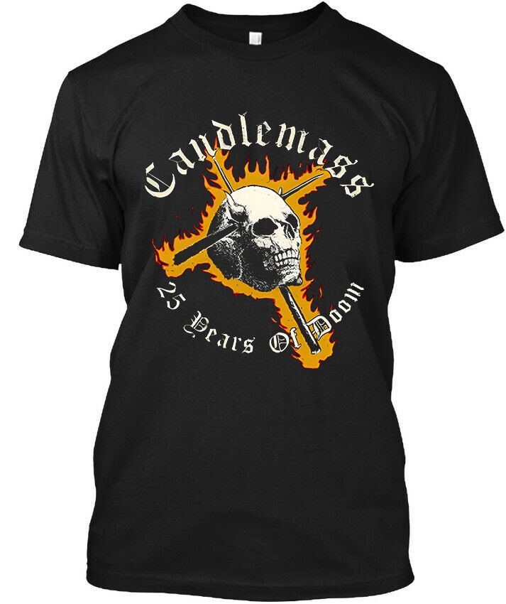 New Candlemass 25 Years Of Doom Sweden Epic Doom Music Art T-Shirt Size S to 4XL