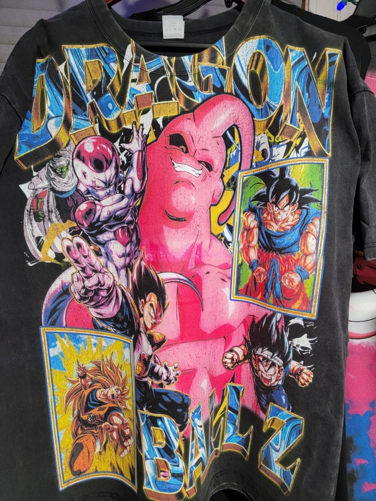 DRAGON BALL Z ON A SHAKA HEAVYWEIGHT GARMET DYED T SHIRT “MODERN”