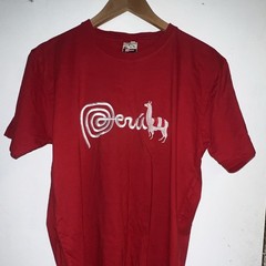Peruvian Nazca Lines T-Shirt Red Peru Logo Marca Peru Nazca Lines Size M