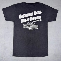 Harley Davidson T Shirt Mens S Black Number 1 Skull Dealer Biker Graphic Tee
