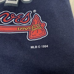 Vtg Salem Sports Atlanta Braves Double Cuff Blue T Shirt 1994 Single Stitch XL
