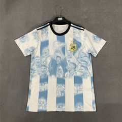 2022 World Champion Argentina Football Team Messi T-Shirt 3 Stars Soccer Jersey