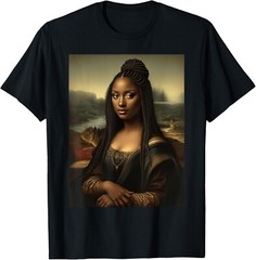 Black Mona Lisa African American Black History Month Funny unisex T-Shirt