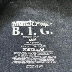 The Notorious B.I.G T-Shirt Graphic Tee Brooklyn Mint Acid Wash Grey Size M