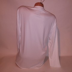 Speedo T Shirt Mens Medium Solid White Quick Dry UPF 50+ Long Sleeve Athletic