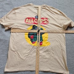 MF DOOM All Caps Shirt Mens XL Beige Madlib Comic Graphic Hip Hop Tee Rap