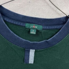 J.Crew Oarsman Re-Imagined Mens Medium Forest Green Contrast Long Sleeve T-Shirt