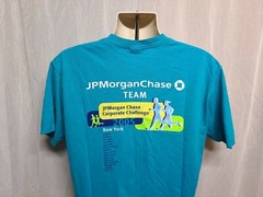 2005 JPMorgan Chase Corporate Challenge Team Adult Cyan XL TShirt