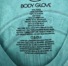 Body Glove Original Wetsuit Maker Men’s Graphic T Shirt XXL Aqua Blue Surf Beach