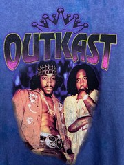 OutKast Medium Andre 3000 Big Boi T-Shirt Blue Mineral Wash Crewneck Cotton NWOT