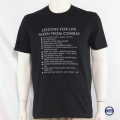 Lessons For Life Exclusive Printed T-Shirt Mens Warbird Print Black Military