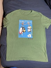 Nautica Green Graphic Short Sleeve T-Shirt Size L