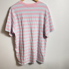 Teddy Fresh Striped Pink and Green Cotton Tee Shirt Size Men’s Large