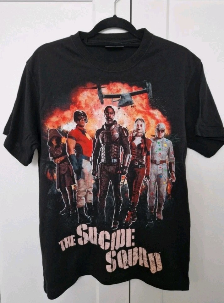 Men’s Spiral T-Shirt The Suicide Squad Cotton short Sleeve Size M